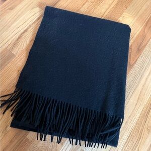 100% cashmere Black Fringe pashmina